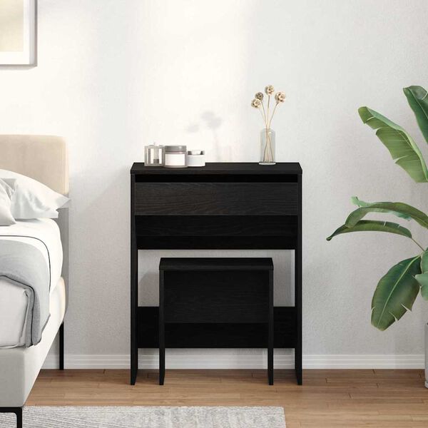 vidaXL Riidekapp sahtliga Must tamm 60 x 40 x 75 cm Tehispuit