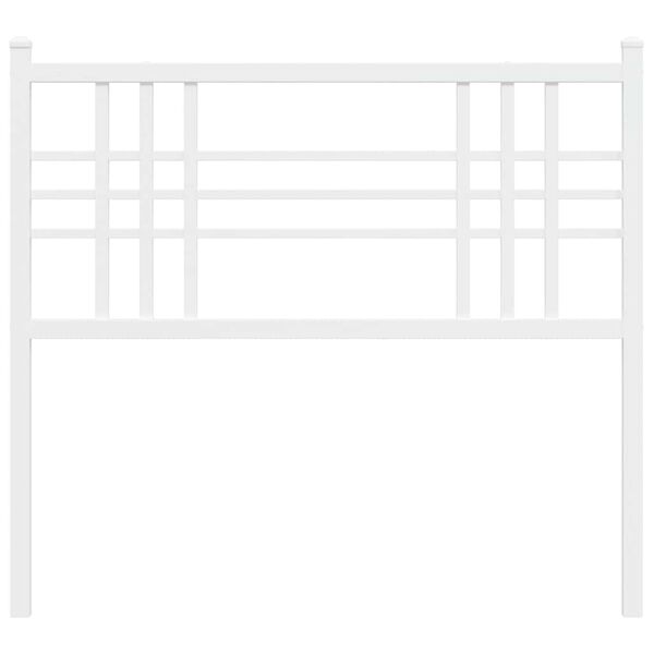 vidaXL metallist vahetatav voodipeats, valge, 100 cm