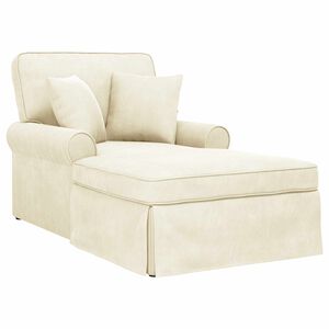 vidaXL Chaise lounge p&ouml;&ouml;ratud &auml;&auml;rega 3 pcs cream Varraline kangas