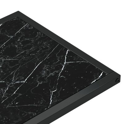vidaXL arvuti lisalaud, must marmor, 50x35x65 cm, karastatud klaas