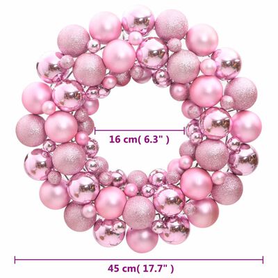 vidaXL jõulupärg, roosa, 45 cm, polüstüreen