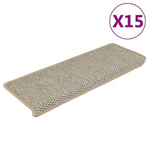 vidaXL isekleepuv trepivaip, 15 tk, 65x21x4 cm, heleroheline