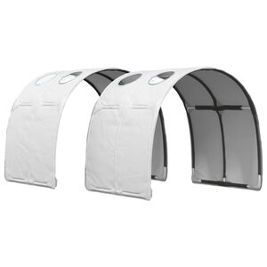 vidaXL Voodi Tunnel 2 pcs Valge 211 x 67.5 x 2 cm Pol&uuml;ester