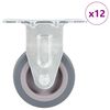 vidaXL 12 tk fikseeritud rattad 50 mm