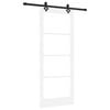 vidaXL Libisev uks Valge 83 x 202 cm Soe m&auml;nnipuit ja klaas