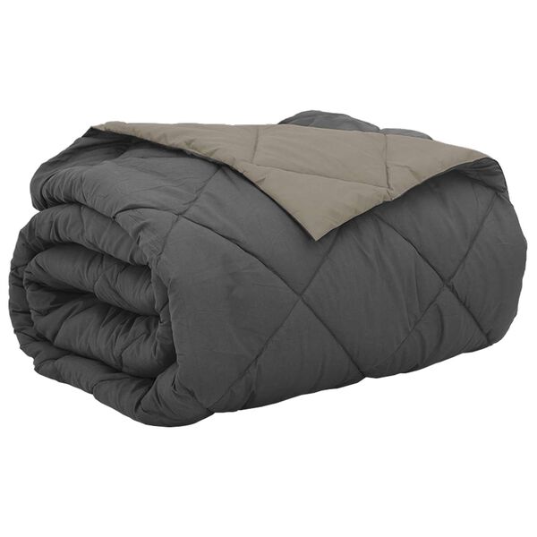 vidaXL Suvised teki Helehall ja antriit 240 x 260 cm Mikrokiud