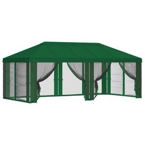vidaXL Gazebo katte k&uuml;lgseinadega 6 x 3 m Roheline Pol&uuml;ester 190