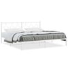 vidaXL metallist voodiraam peatsiga, valge, 193x203 cm