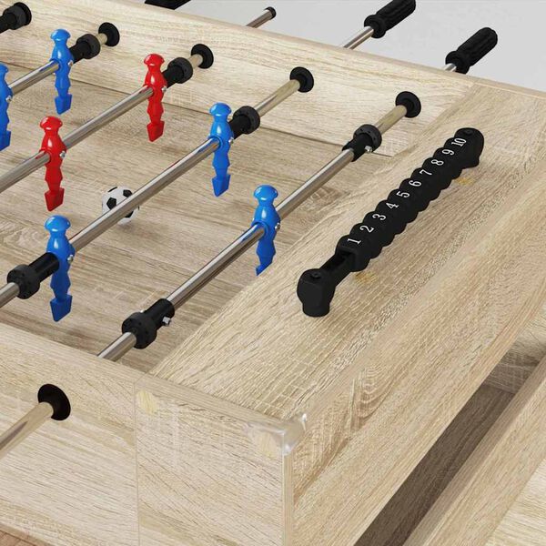 vidaXL Foosball laud Sonoma tamm 125 x 60,5 x 80 cm Tehispuit