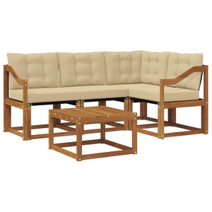 vidaXL V&auml;li diivanikomplekt padjaga 5 pcs Looduslik ja beež