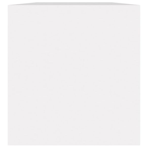 vidaXL vin&uuml;&uuml;lplaatide kapp, valge, 71 x 34 x 36 cm, tehispuit