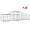 vidaXL kaarekujulised gabioonkorvid 25 tk, 200x50x40/60 cm, raud