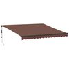 vidaXL automaatselt sisset&otilde;mmatav varikatus, pruun, 400 x 350 cm