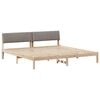 vidaXL Beti raam peaga Pruun ja taupe 200 x 200 cm M&auml;nnipuit