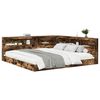 vidaXL Raamatukapitsee voodi Suitsutatud tamm 180 x 200 cm Tehispuit