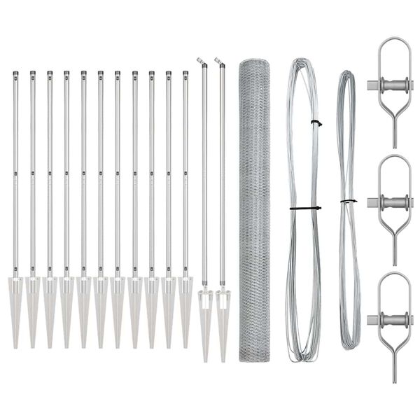 vidaXL Aiapost H&otilde;bedane 25 x 1,6 m (25 mm v&otilde;rk) Teras