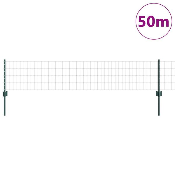 vidaXL Aed koos postiga Roheline 0,4 x 50 m Terased ja PVC