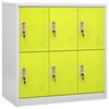 vidaXL lukustatav hoiukapp, helehall ja roheline, 90x45x92,5 cm, teras