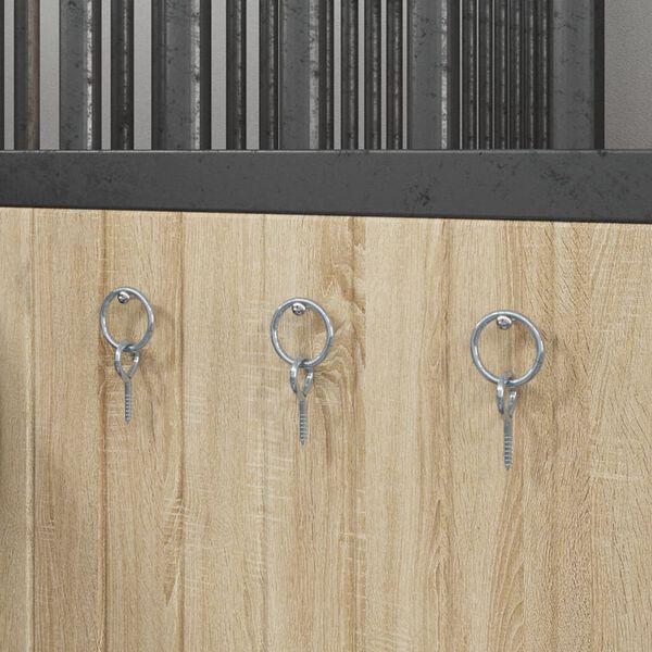 vidaXL hobuse sidumisr&otilde;ngad silmakruvidega 3 tk, h&otilde;bedane, teras