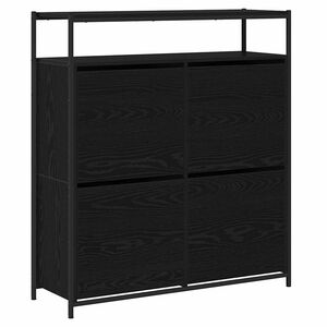 vidaXL Kinga kapp 100 x 34 x 112 cm Tehispuit Must tamm