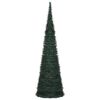 vidaXL J&otilde;ulupuu with LED String Lights Roheline 150 x 150 cm PVC