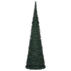vidaXL J&otilde;ulupuu with LED String Lights Roheline 150 x 150 cm PVC