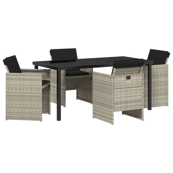 vidaXL Aia s&ouml;&ouml;gilaudade komplekt 5 pcs Helehall pol&uuml;rotang