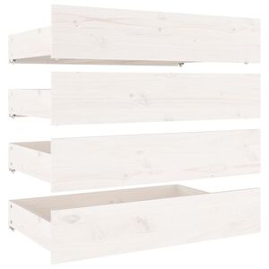 vidaXL voodisahtlid 4 tk, valge, m&auml;nnipuit