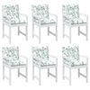 vidaXL Madala seljatoega tooli padi 6 pcs Valge 100 x 50 x 7 cm oxford