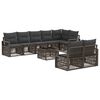 vidaXL Aia Diivanikomplekt 9 pcs Hall pol&uuml;rotang
