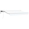 vidaXL Manuaalne varikatus LED-idega Valge 3,5 x 2 m