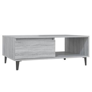 vidaXL kohvilaud, hall Sonoma tamm, 90 x 60 x 35 cm, tehispuit