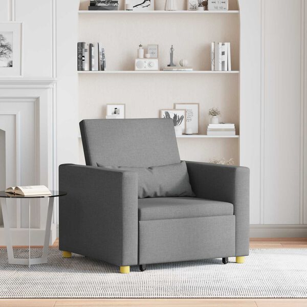 vidaXL L&uuml;kandvoodi &uuml;hele inimesele Tumehall 90 x 165 x 87 cm kangas