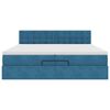 vidaXL Ottomani voodiraam madratsitega, tumesinine, 200x200 cm, samet