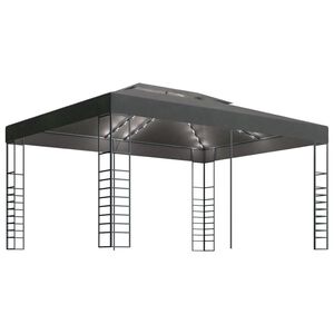 vidaXL varjualune, LED-n&ouml;&ouml;rvalgustitega, 3 x 4 m, antratsiithall