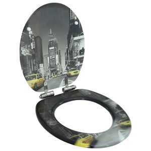 vidaXL WC prill-laud vaikselt sulguv, MDF, New Yorgi disainiga