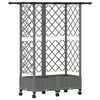 vidaXL T&otilde;stetud Padi Kase ja Katusega Helehall 124 x 40 x 127 cm PP
