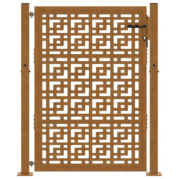 vidaXL aiavärav 100 x 150 cm ilmastikukindlast terasest ristikujulise mustriga