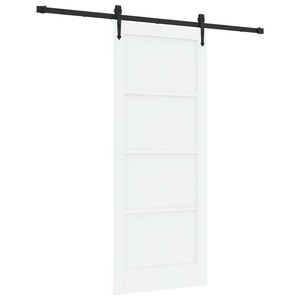 vidaXL Libisev uks ORKDAL Valge ja must 83 x 202 cm Toekas m&auml;nnipuit