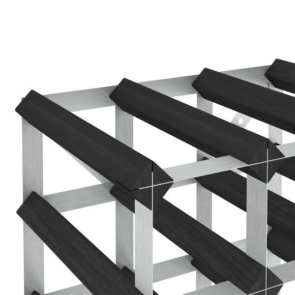 vidaXL veiniriiul 42 pudelile, must, männipuit