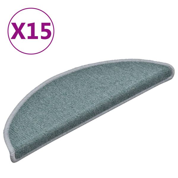 vidaXL trepimatid 15 tk 56 x 17 x 3 cm meresinised poolringikujulised