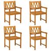 vidaXL V&auml;libank 4 pcs Naturaalne 56 x 55,5 x 90 cm Tugev akatsiapuu