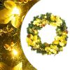 vidaXL j&otilde;ulup&auml;rg LED-tuledega roheline 60 cm PVC