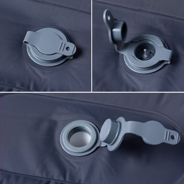 vidaXL iset&auml;ituv 1 inimesele matkamadrats koos patjadega, hall