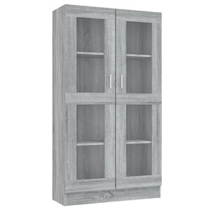vidaXL vitriinkapp, hall Sonoma tamm, 82,5x30,5x150 cm, tehispuit