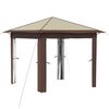 vidaXL Gazebo ilma k&uuml;lgseinata 2,6 x 2,6 m Kreem ja pruun