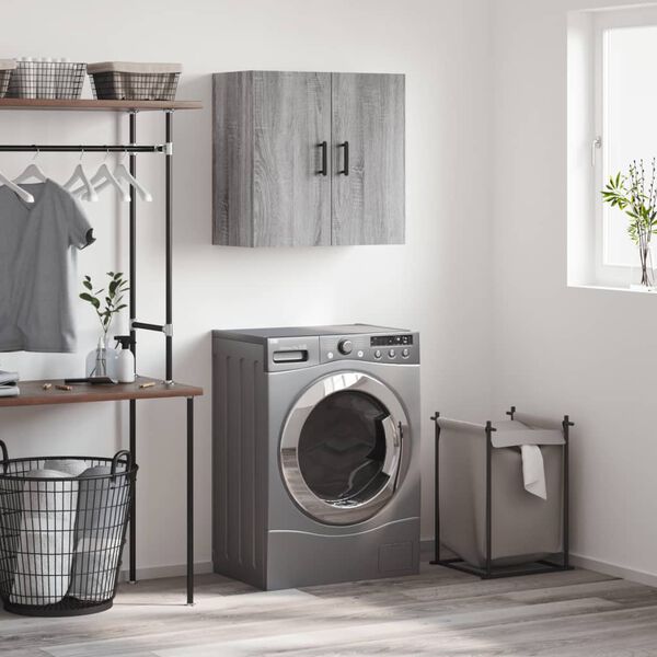 vidaXL seinakapp, hall Sonoma tamm, 60 x 31 x 60 cm, tehispuit