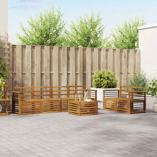 vidaXL Diivanikomplektid 7 pcs Neutraalne Tugev akatsiapuu