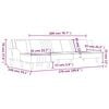 vidaXL L-kujuline diivanvoodi, tumehall, 279 x 140 x 70 cm, kangas