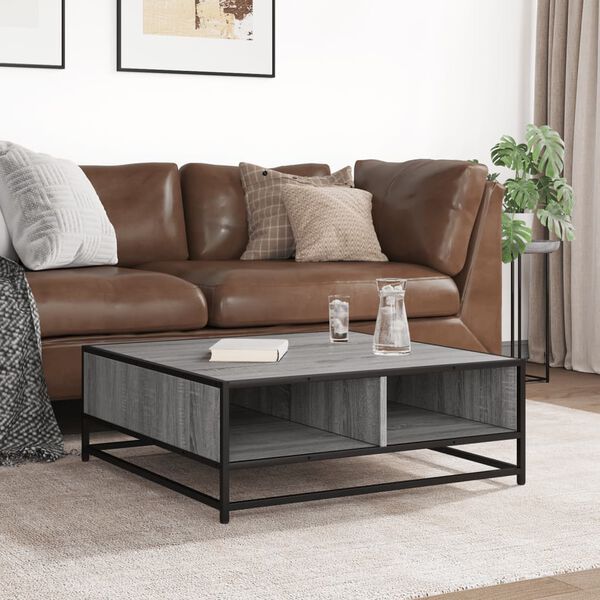 vidaXL diivanilaud hall Sonoma projekteeritud puit ja metall